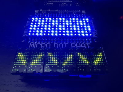Pimoroni LED Dot Matrix Breakout, Matrice LED Verde 5x7 Con Driver IS31FL3730, I2C, Per Raspberry Pi E Progetti Retrò